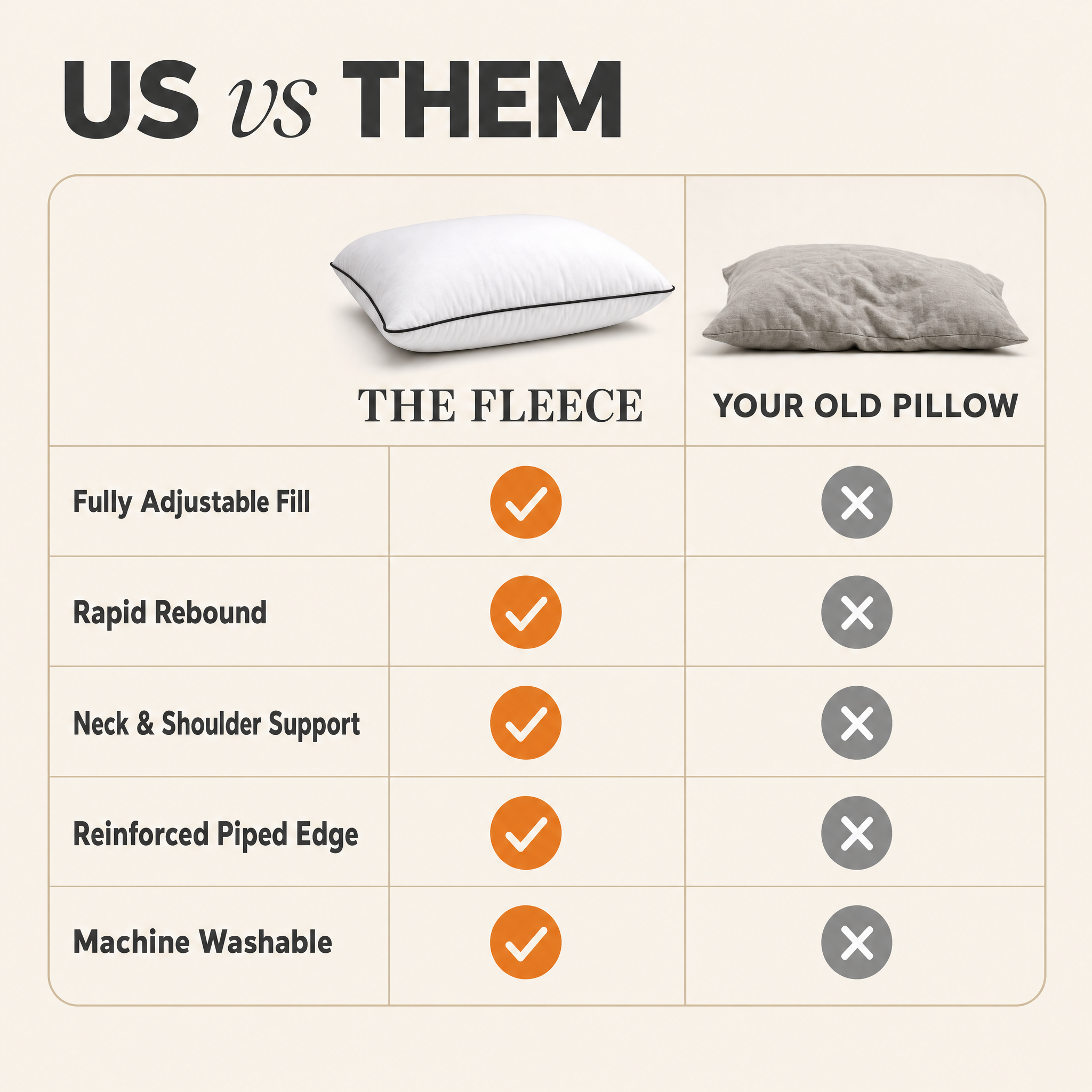 The Fleece Adjustable Bed Pillow Set - 2 Pieces