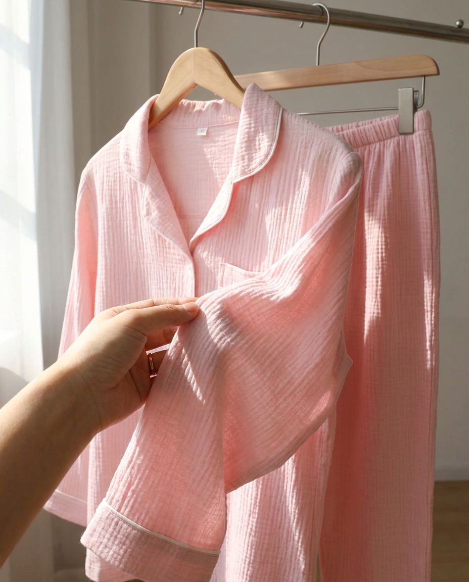 The Long Sleeve - 100% Muslin Cotton Pajama
