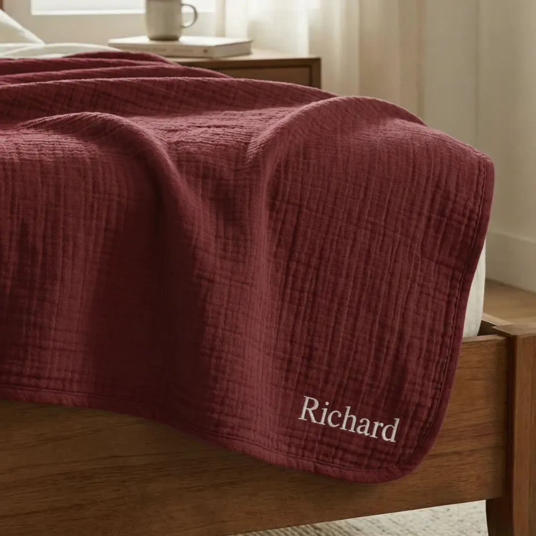 The Monogrammed Blanket - 100% Muslin Cotton