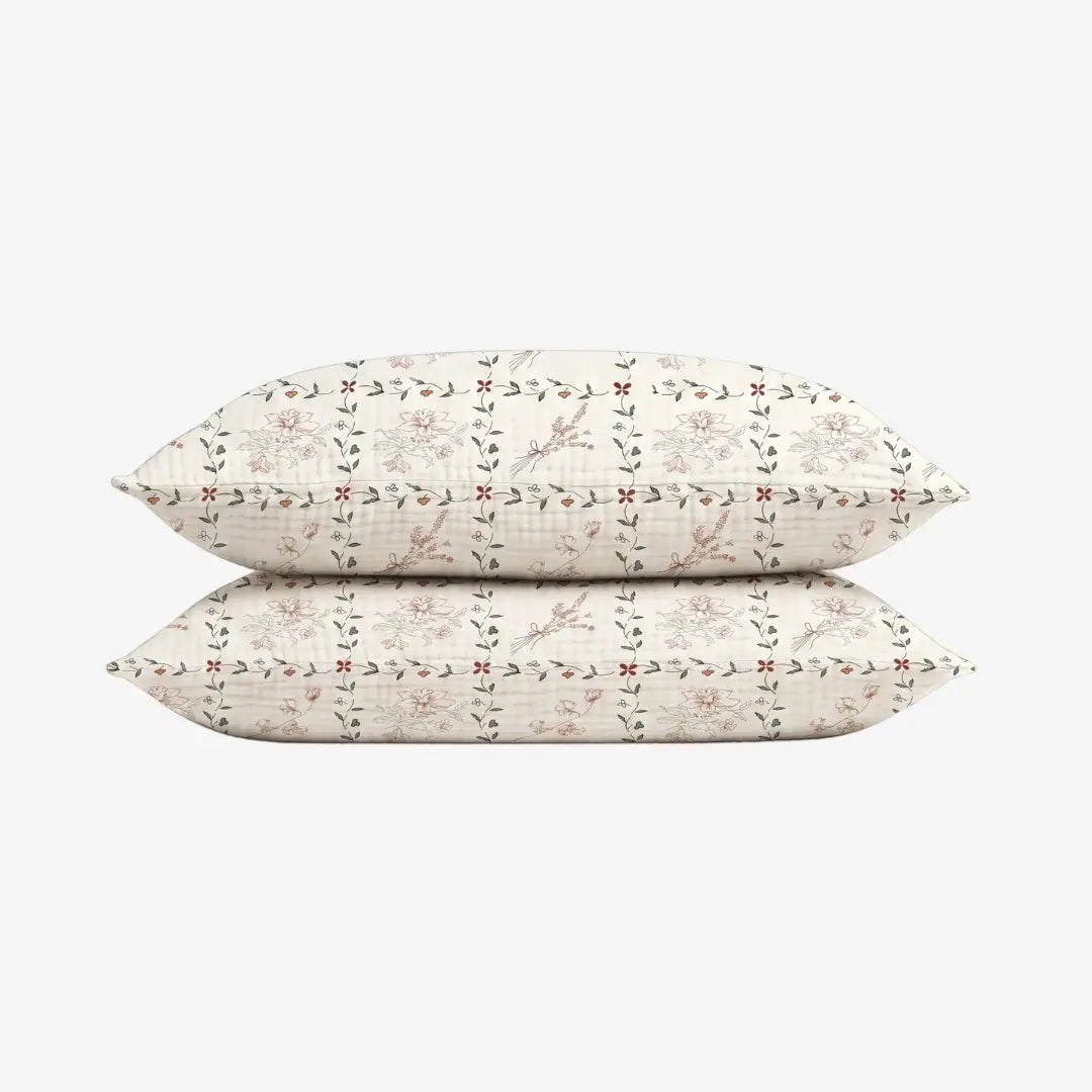 Muslin Cotton Pillowcase Set (2 Pcs)