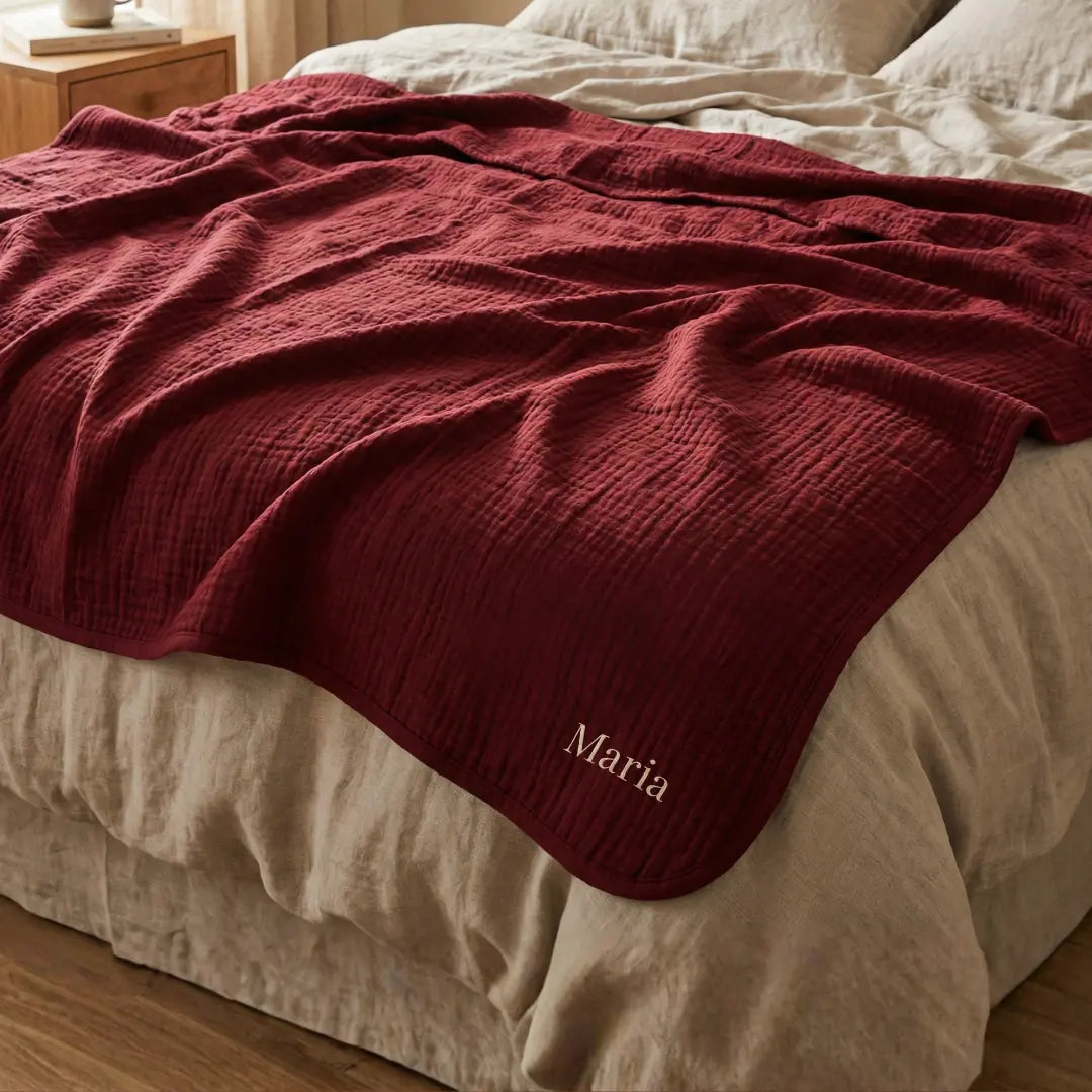 The Monogrammed Blanket - 100% Muslin Cotton