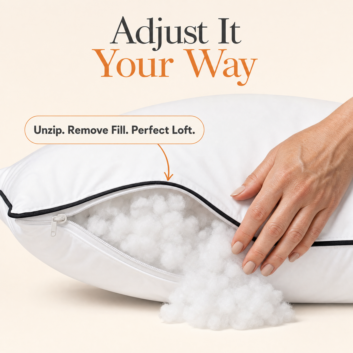 The Fleece Adjustable Bed Pillow Set - 2 Pieces