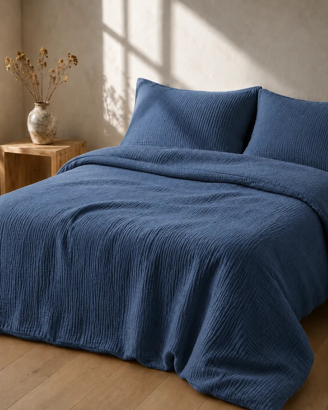Muslin Cotton Bed Set - 100% Pure Muslin Cotton (2-Pc)