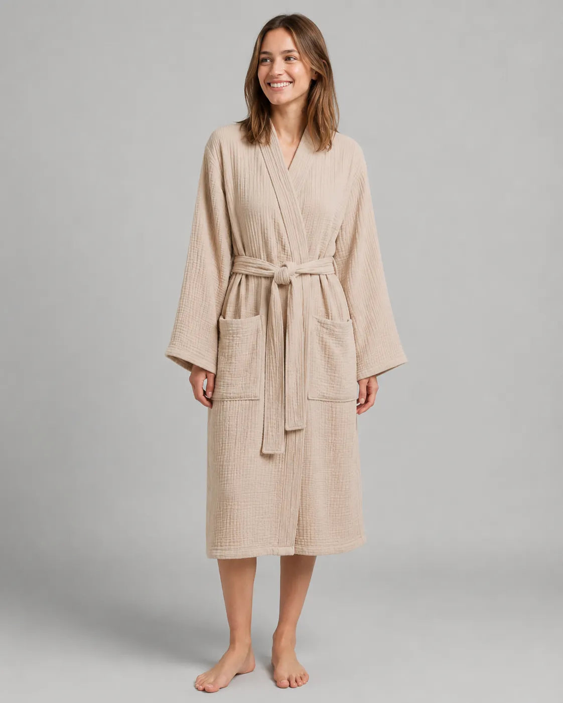 The All-Season Bathrobe - 100% Muslin Cotton