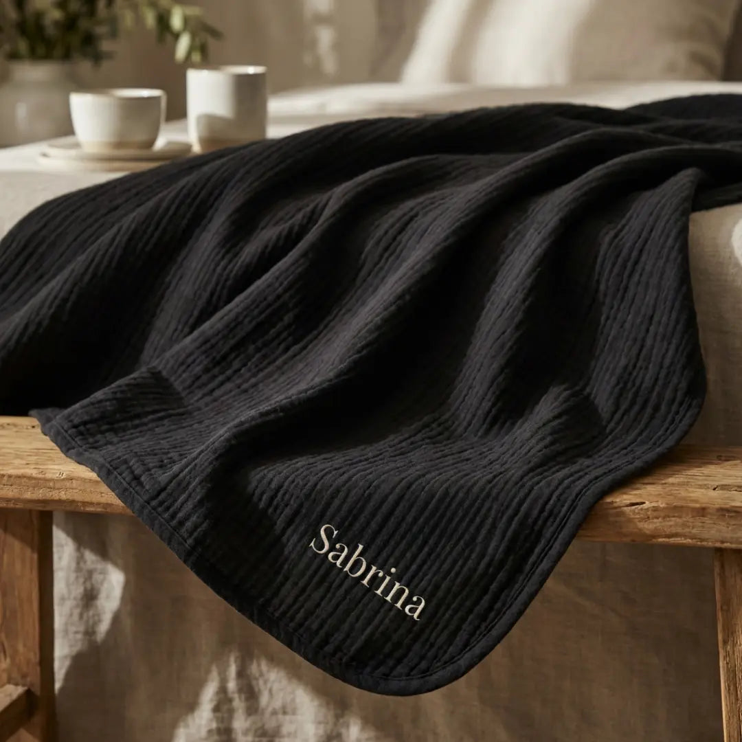 The Monogrammed Blanket - 100% Muslin Cotton