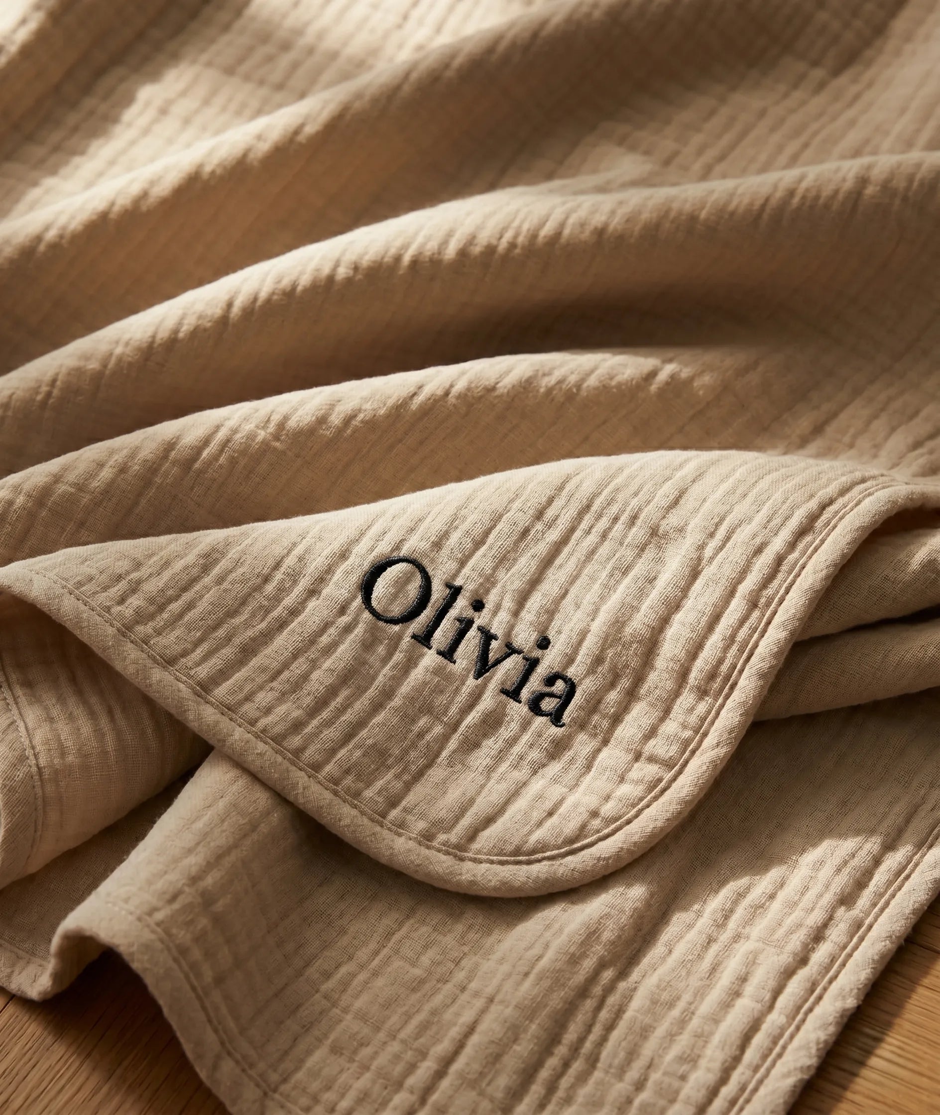 The Monogrammed Blanket - 100% Muslin Cotton